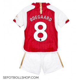 Billiga Arsenal Martin Odegaard #8 Barnkläder Hemma fotbollskläder till baby 2023-24 Kortärmad (+ Korta byxor)